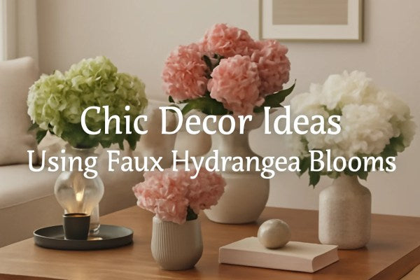 Chic Decor Ideas Using Faux Hydrangea Blooms