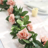 6FT Dusty Rose Chain Garland UV Protected Artificial Flower