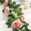 6FT Dusty Rose Chain Garland UV Protected Artificial Flower#whtbkgd