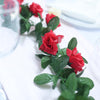 Silk Rose Garland Artificial Flowers - Red - 6 ft