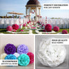 2 Pack | 7" Silver Flower Ball Silk Rose Pomander Kissing Ball