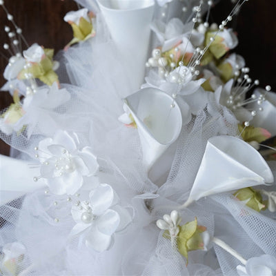Handcrafted Bouquet of Tulips & Lillies - White