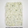 Hydrangea Artificial Flower Wall Mat Panel - Cream - 4 panels