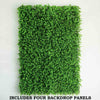4 Pack Artificial Baby Violet Leaves Foliage UV Protected Green Wall Panels
