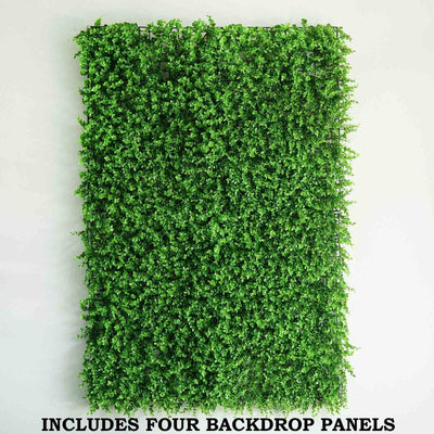 4 Pack Artificial Baby Violet Leaves Foliage UV Protected Green Wall Panels