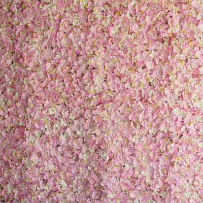 Hydrangea Artificial Flower Wall Mat Panel - Pink - 4 panels