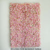 Hydrangea Artificial Flower Wall Mat Panel - Pink - 4 panels