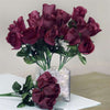 Silk Rose Buds-Burgundy-84/pk