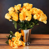 Silk Rose Buds-Yellow-84/pk