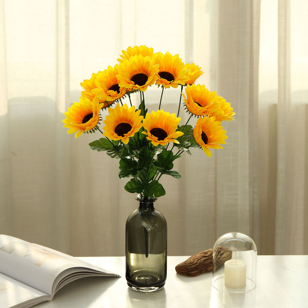Artificial Sunflower, Golden Yellow Faux Sunflowers