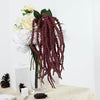 Pack of 2 - 32 inch Burgundy Amaranthus Artificial Flower Stem With Ivy Leaves