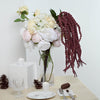 Pack of 2 - 32 inch Burgundy Amaranthus Artificial Flower Stem With Ivy Leaves