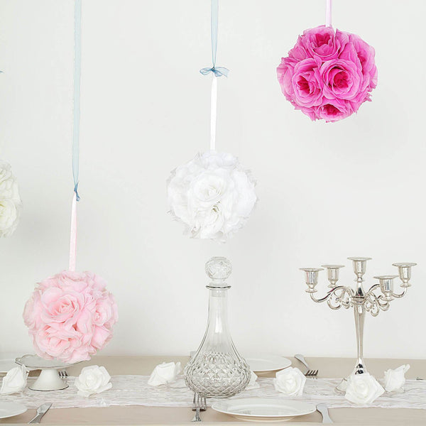Flower Ball, Silk Rose Pomander Kissing Ball