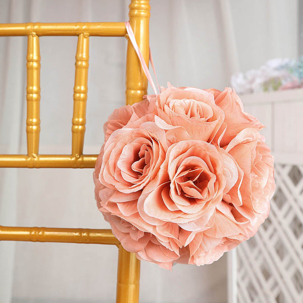 Flower Ball, Silk Rose Pomander Kissing Ball