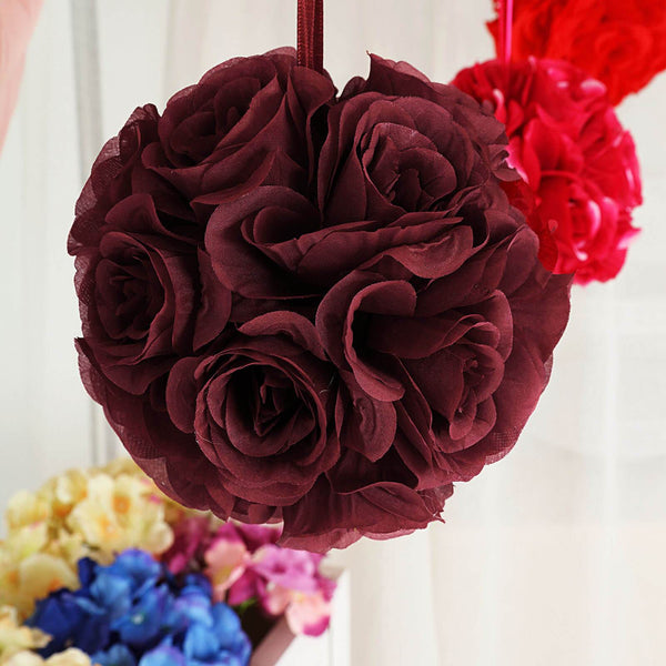 Flower Ball, Silk Rose Pomander Kissing Ball