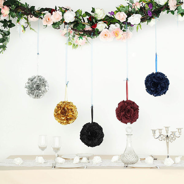 Flower Ball, Silk Rose Pomander Kissing Ball