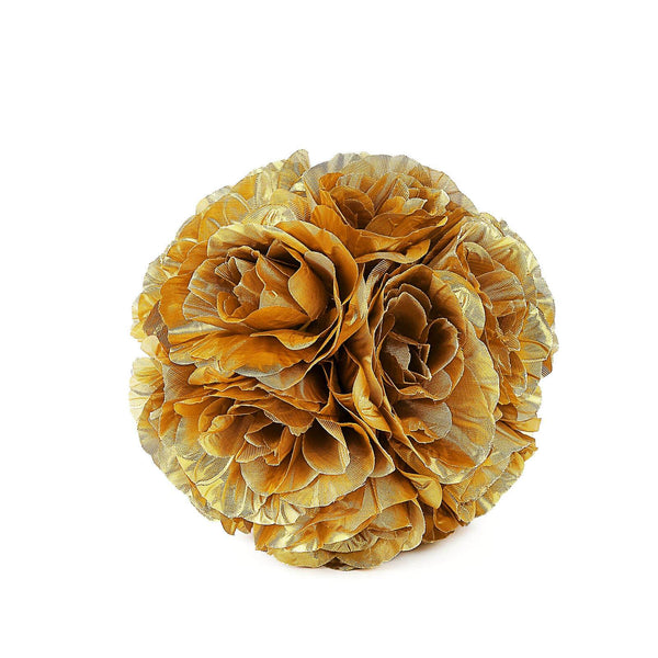 Flower Ball, Silk Rose Pomander Kissing Ball#whtbkgd