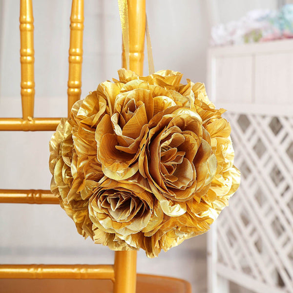 Flower Ball, Silk Rose Pomander Kissing Ball
