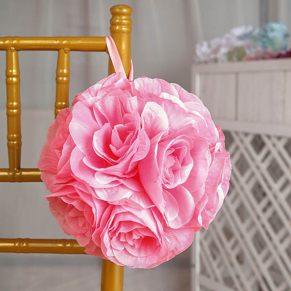 Flower Ball, Silk Rose Pomander Kissing Ball