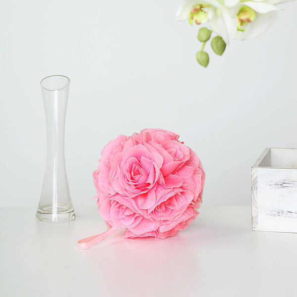 Flower Ball, Silk Rose Pomander Kissing Ball