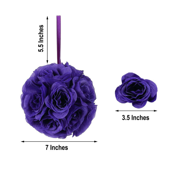 Flower Ball, Silk Rose Pomander Kissing Ball