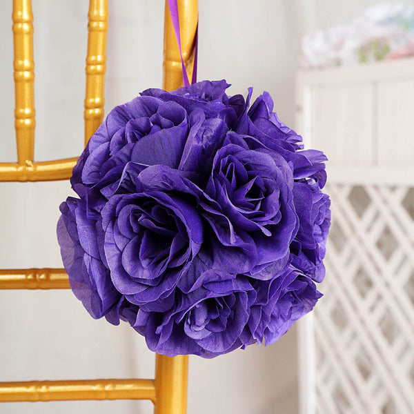 Flower Ball, Silk Rose Pomander Kissing Ball