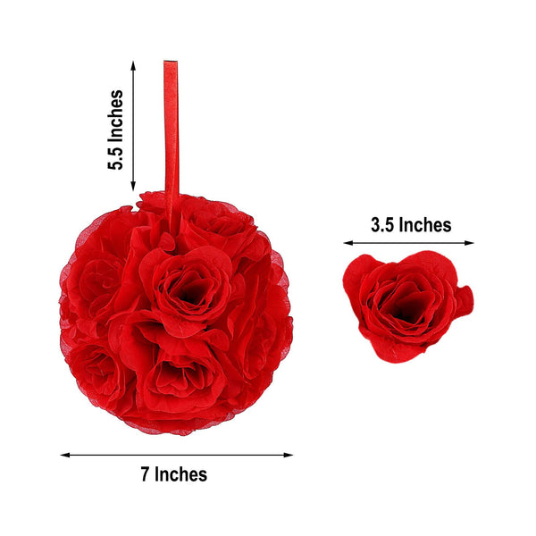 Flower Ball, Silk Rose Pomander Kissing Ball