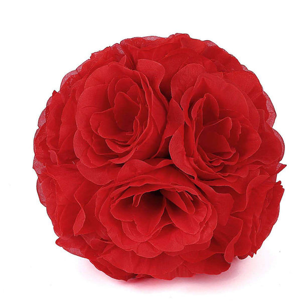 Flower Ball, Silk Rose Pomander Kissing Ball#whtbkgd