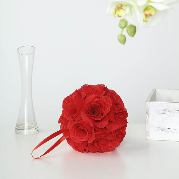 Flower Ball, Silk Rose Pomander Kissing Ball
