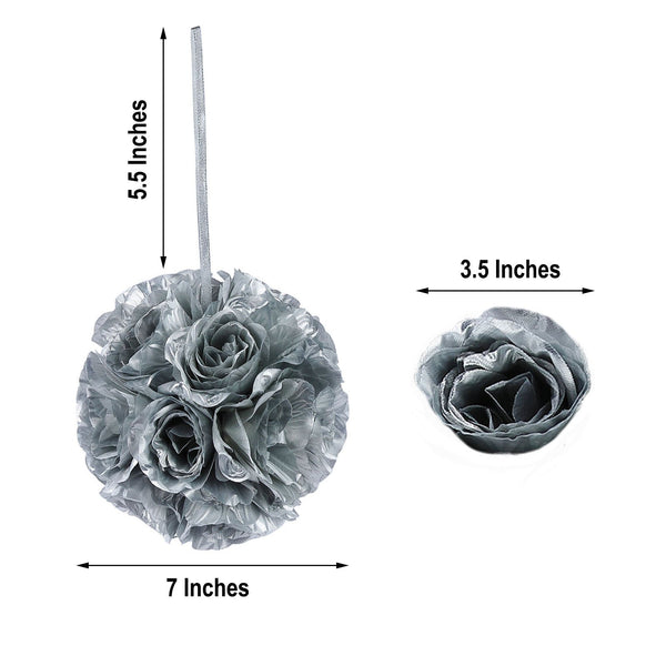 Flower Ball, Silk Rose Pomander Kissing Ball