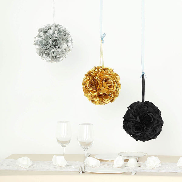 Flower Ball, Silk Rose Pomander Kissing Ball