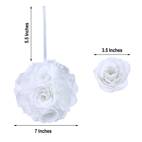 Flower Ball, Silk Rose Pomander Kissing Ball