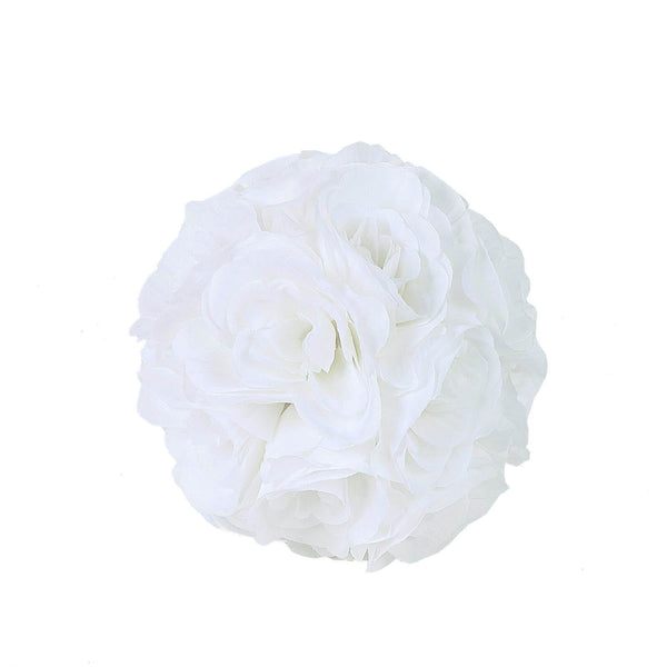 Flower Ball, Silk Rose Pomander Kissing Ball#whtbkgd