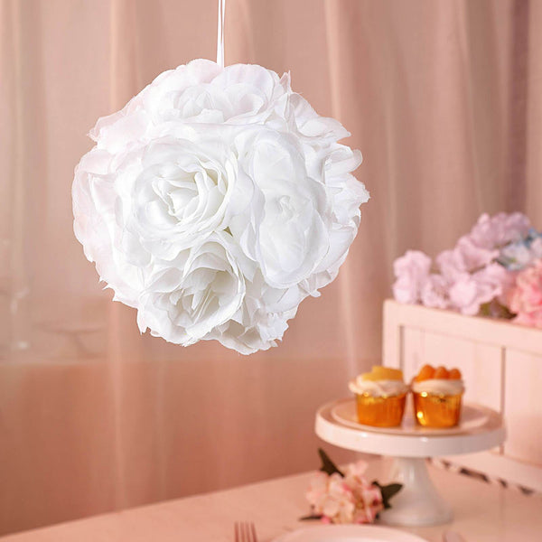 Flower Ball, Silk Rose Pomander Kissing Ball