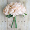 5 Heads | 11" Tall Artificial Peony Bouquet Rose Gold | Silk Flowers Factory