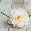 5 Heads | 11" Tall Artificial Peony Bouquet Blush Cream | Silk Flowers Factory
