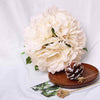 5 Heads | 11" Tall Artificial Peony Bouquet Blush Cream | Silk Flowers Factory