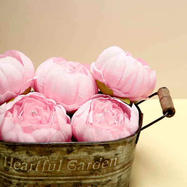 10 Pack | 3inch Silk Peony Flower Heads, Artificial Peonies For Flower Arrangement - Pink