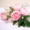 10 Pack | 3inch Silk Peony Flower Heads, Artificial Peonies For Flower Arrangement - Pink#whtbkgd
