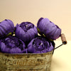 10 Pack | 3inch Silk Peony Flower Heads, Artificial Peonies For Flower Arrangement - Purple