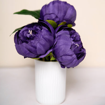 10 Pack | 3inch Silk Peony Flower Heads, Artificial Peonies For Flower Arrangement - Purple