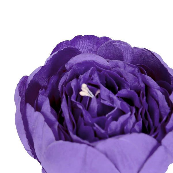 10 Pack | 3inch Silk Peony Flower Heads, Artificial Peonies For Flower Arrangement - Purple