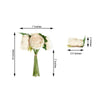 10inches Tall | Beige 5 Heads Silk Peonies, Artificial Peony Flower Bouquet