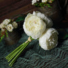 Artificial Silk Peonies, Peony Bouquet, Wedding Flower Bouquet