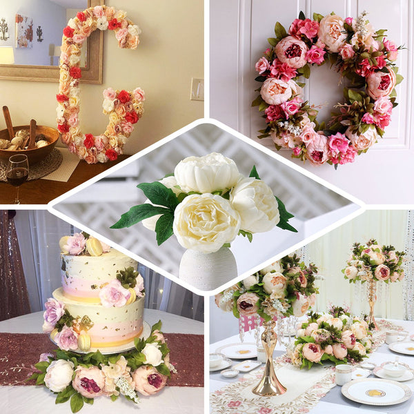 Artificial Silk Peonies, Peony Bouquet, Wedding Flower Bouquet