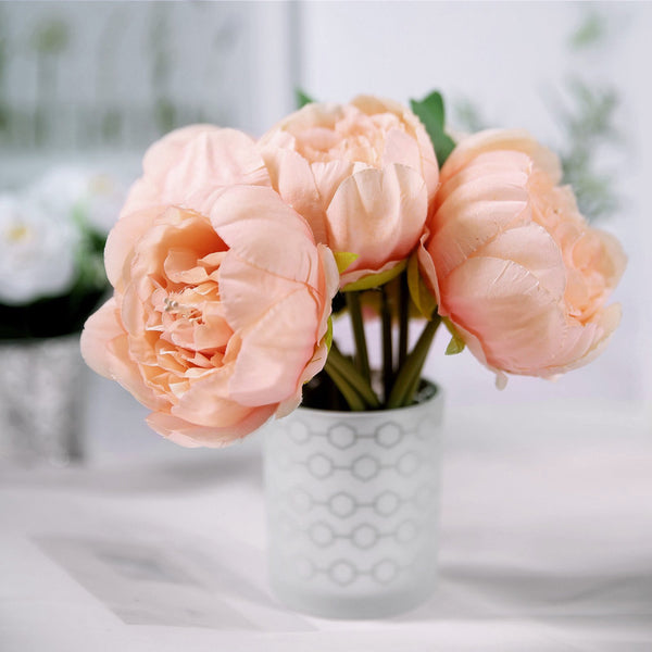 Artificial Silk Peonies, Peony Bouquet, Wedding Flower Bouquet