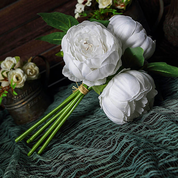 Artificial Silk Peonies, Peony Bouquet, Wedding Flower Bouquet