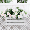4 Bushes | 12inches White Peony Flower Bouquet, Artificial Flower Arrangements
