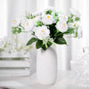4 Bushes | 12inches White Peony Flower Bouquet, Artificial Flower Arrangements