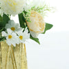2 Pack | Ivory Silk Peony Bouquet, Assorted Artificial Flowers For Vases - 12 inches Tall